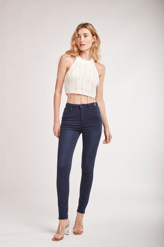 Broek met hoge taille - SO SKY 