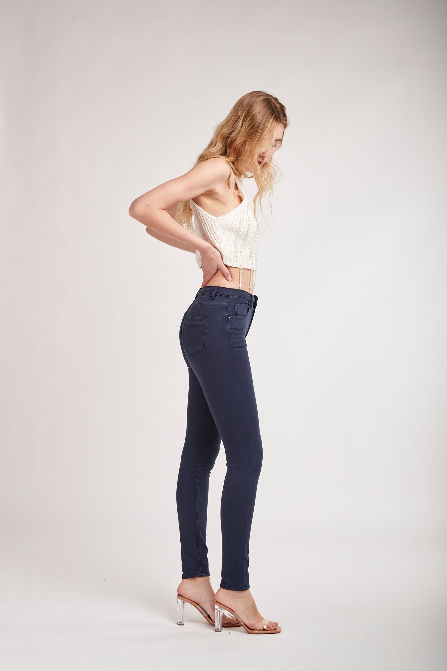 Broek met hoge taille - SO SKY 