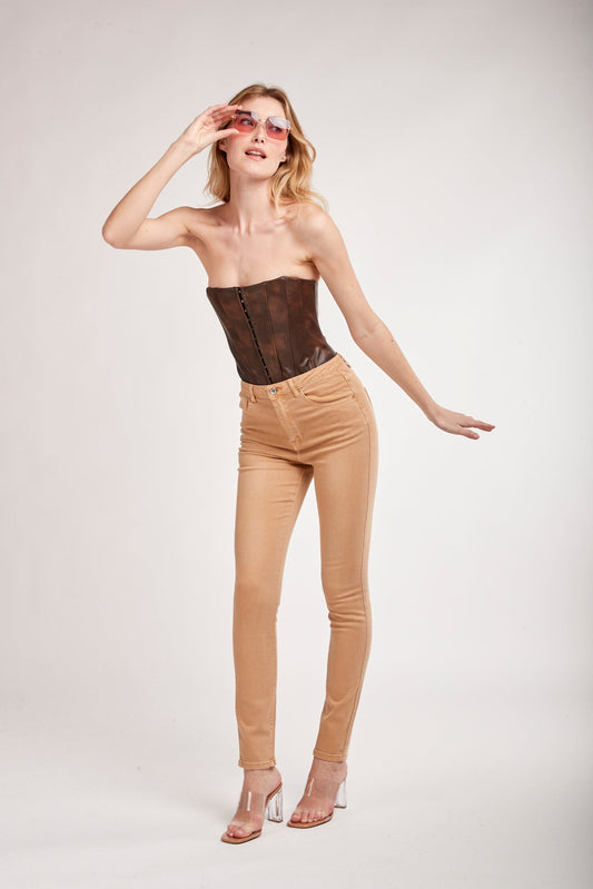 Broek met hoge taille - ZO LEUK 