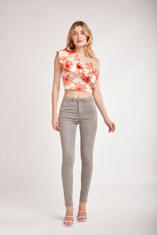 Broek met hoge taille - ZO LEUK 