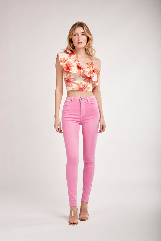 Broek met hoge taille - SO SKY 