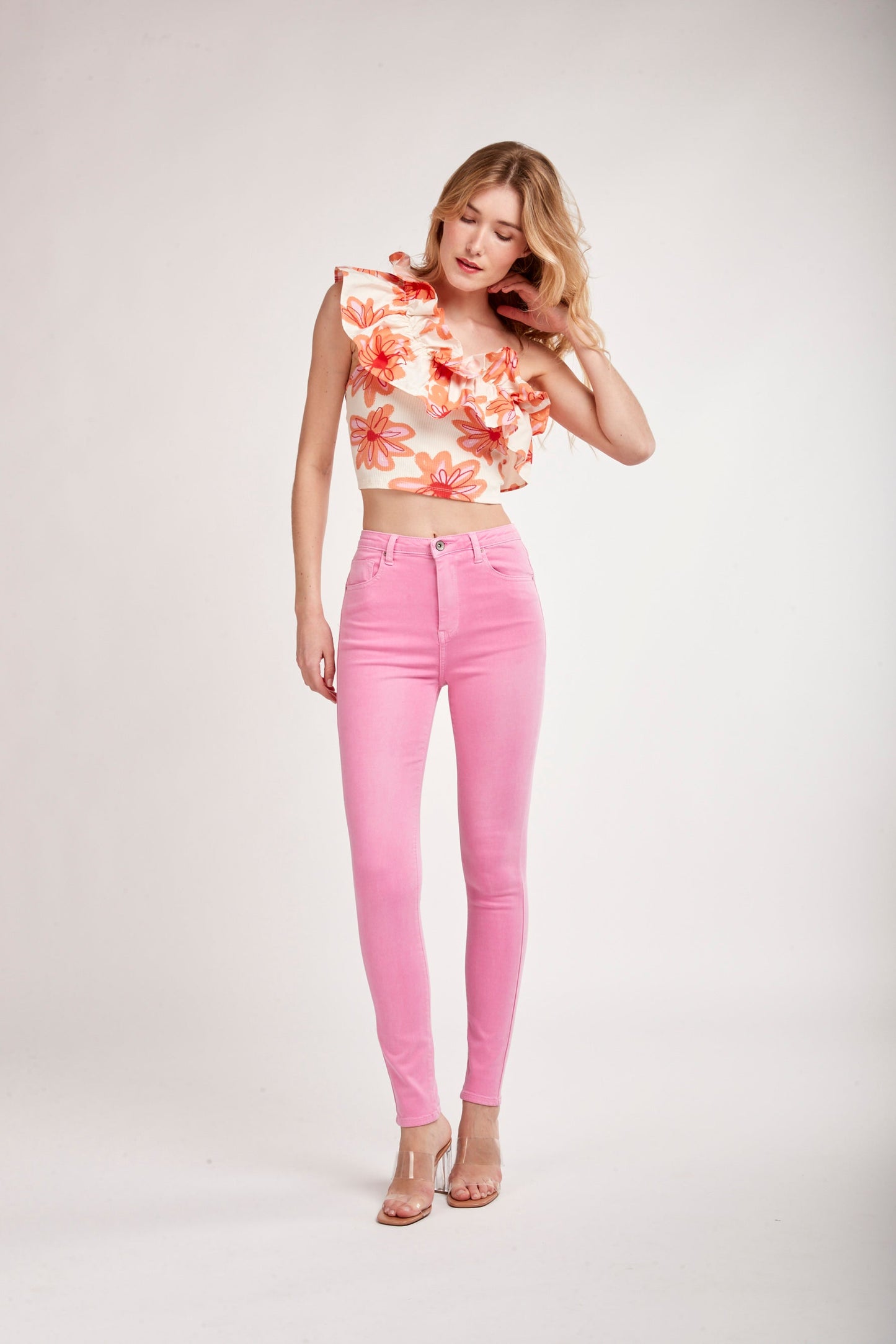 Broek met hoge taille - SO SKY 