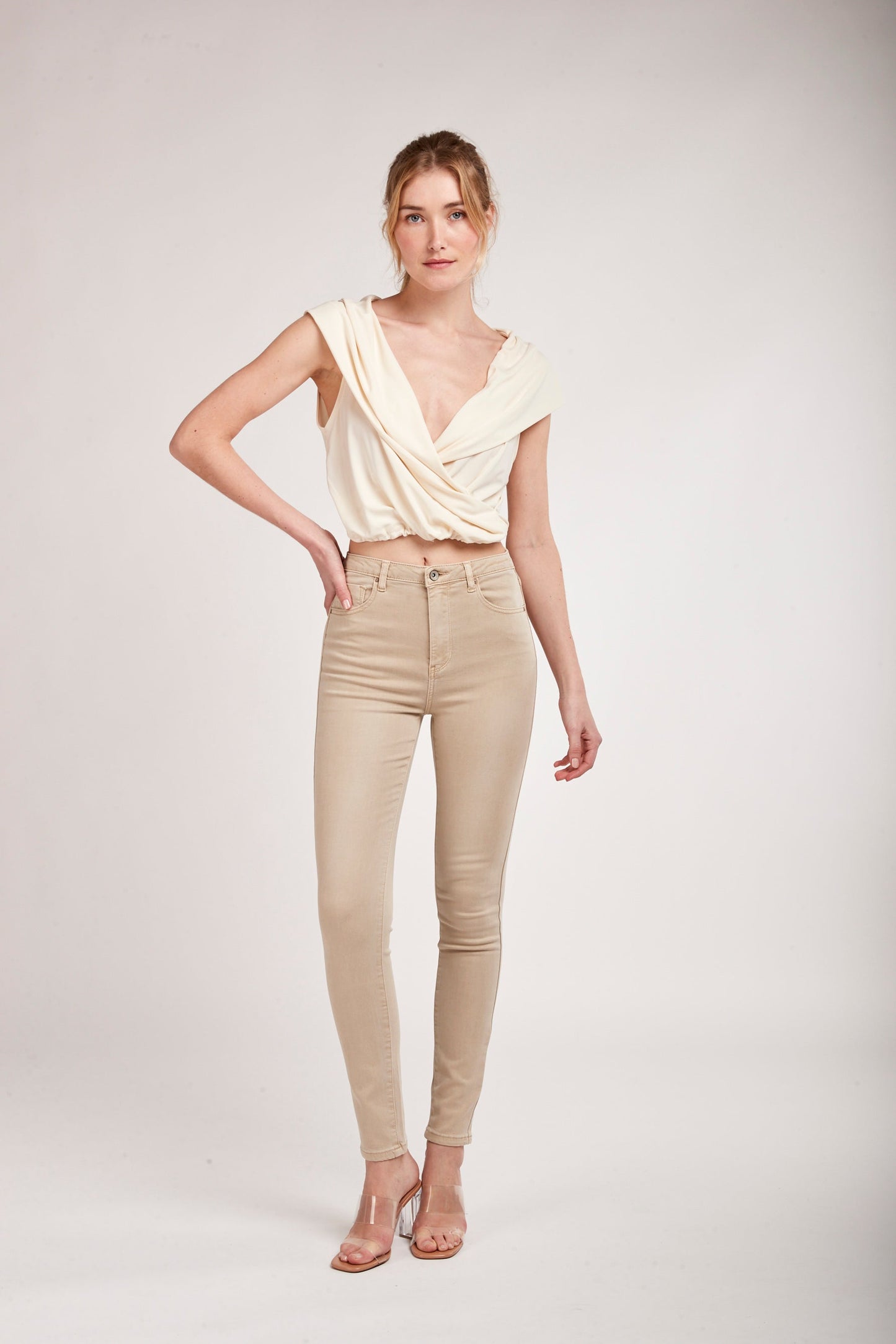 PANTALON TAILLE HAUTE - TOXIK3 SKINNY