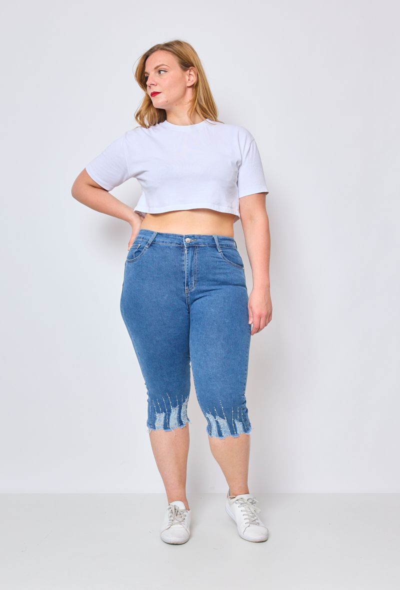 JEANS PANTALON 3/4 CURVY GRIFFÉ