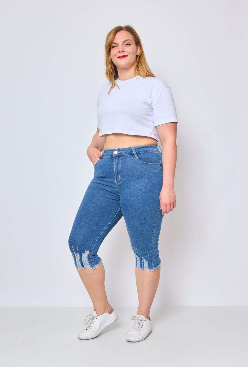 JEANS PANTALON 3/4 CURVY GRIFFÉ