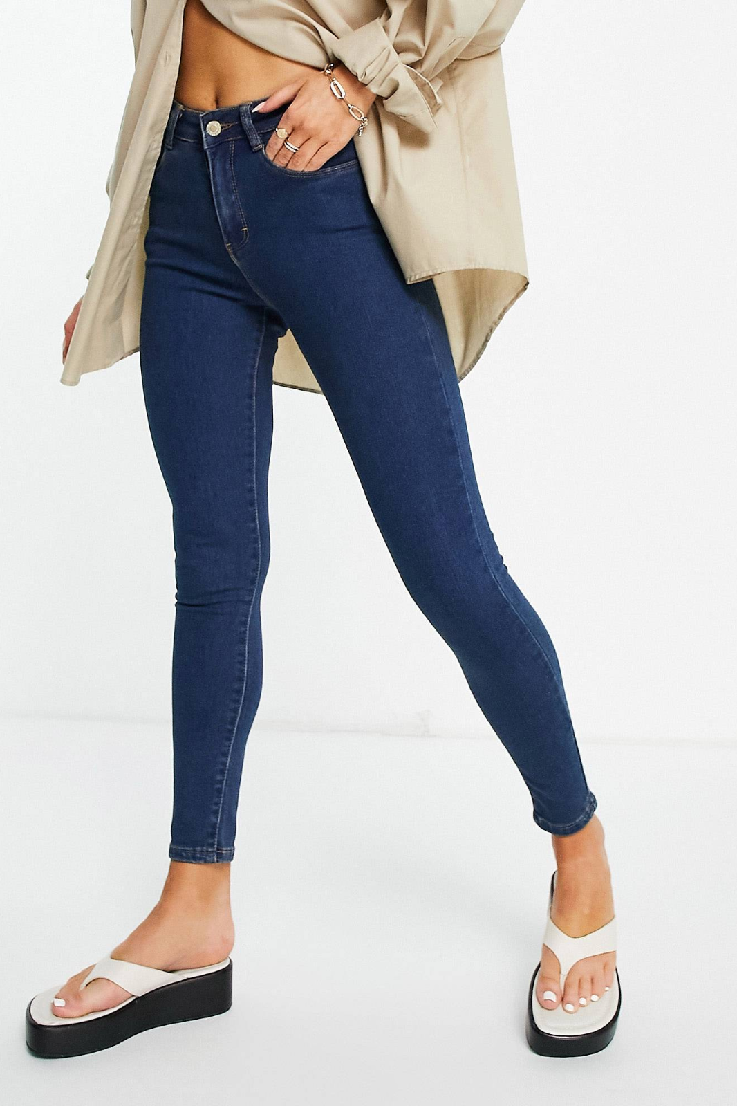 PANTALON JEANS SKINNY BLEU FONCÉ