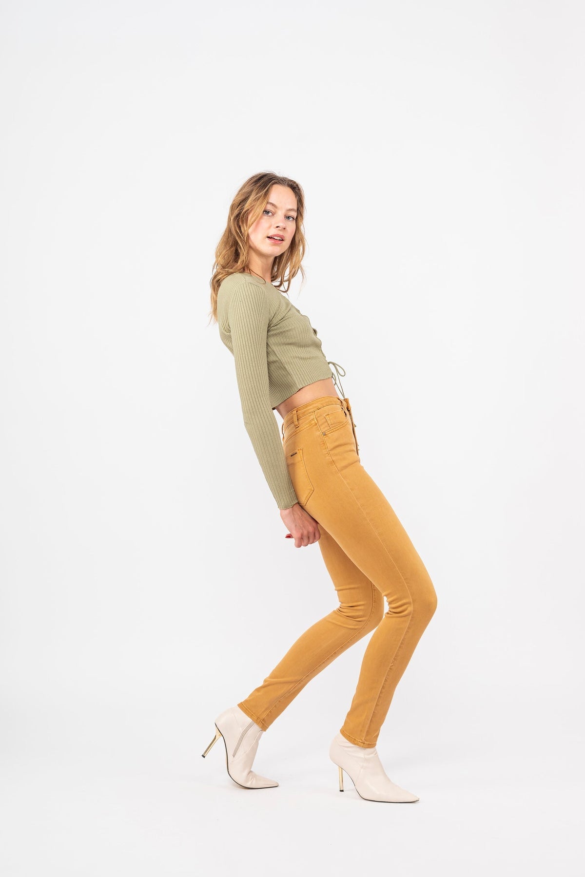 JEANS PANTALON SKINNY BLANC URBAN ELEGANCE