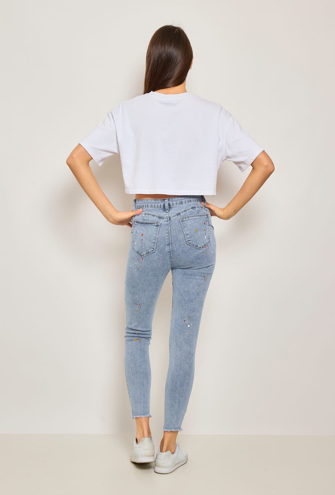 PANTALON JEANS-MISSY SLIM PUSH-MOM FIT/BOYFRIEND TAILLE HAUTE