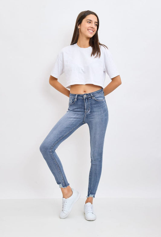 PANTALON JEANS-Z70- MOM FIT/ BOYFRIEND-MISS BON