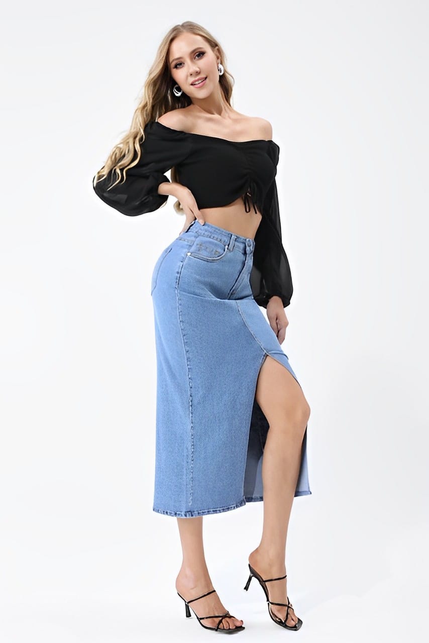 Long denim skirt - JW25