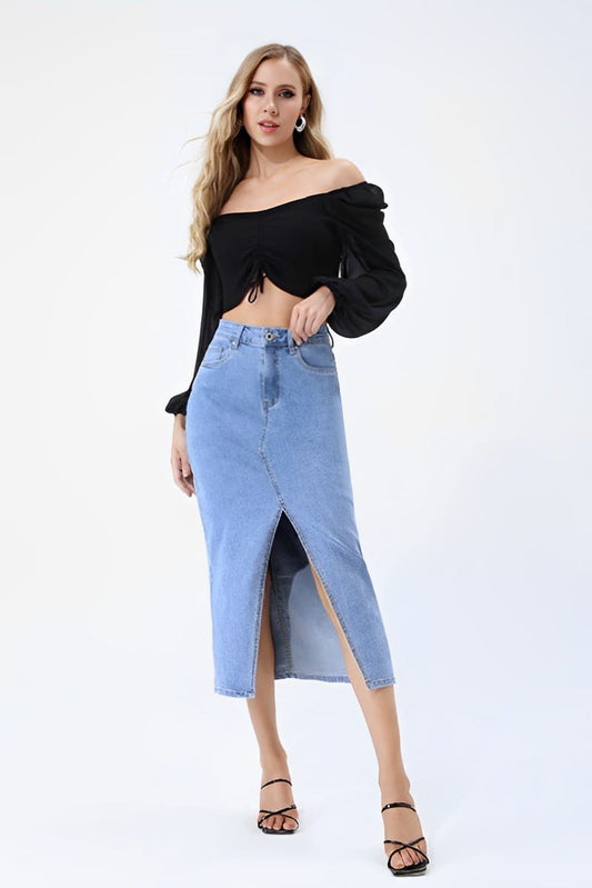 Long denim skirt - JW25