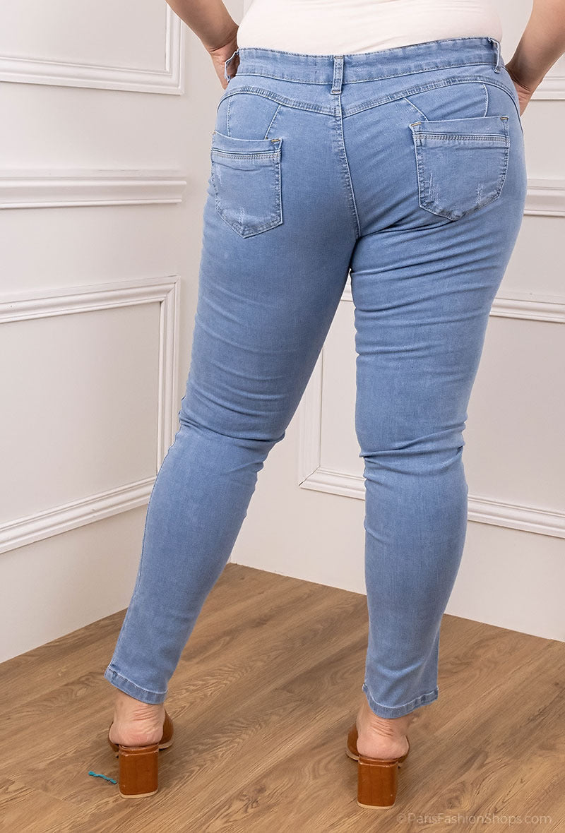 PANTALON JEANS DESTROY SKINNY BIG SIZE