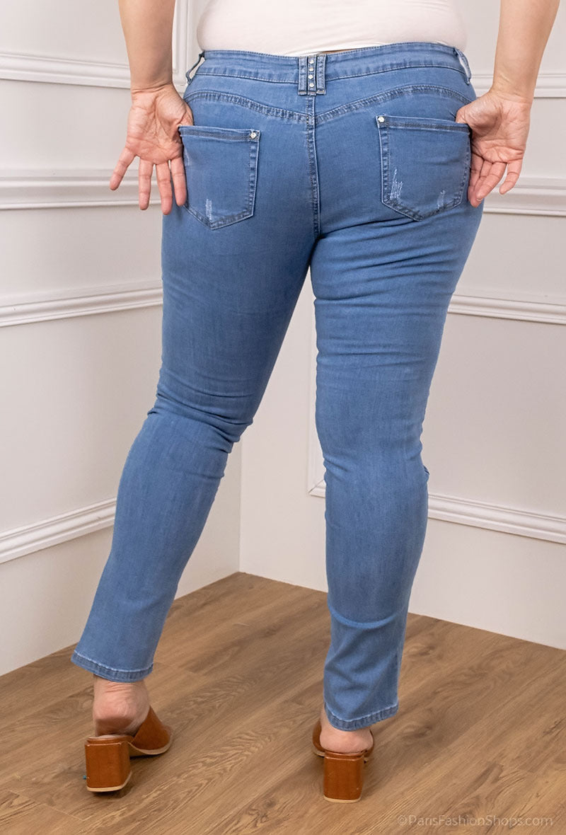 PANTALON DESTROY & GLAMOUR : LE JEANS SKINNY BIG SIZE