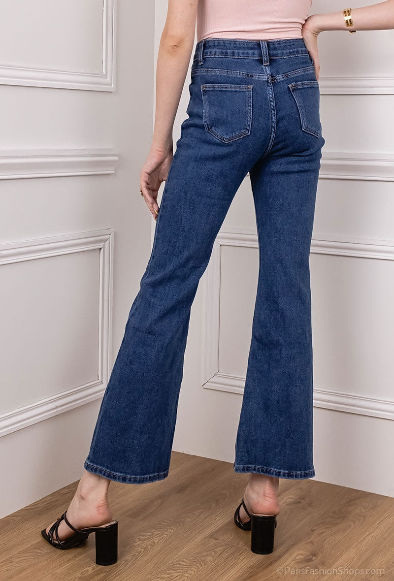 PANTALON JEANS WIDE LEGS FLARE & BOOTCUT TAILLE HAUTE